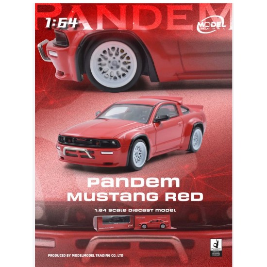 ModelModel 1/64 Pandem Mustang, red