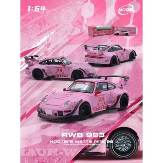 ModelModel 1/64 RWB 993 #98 *Hooters*, matte pink
