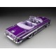 SunStar 1/18 1961 Chevrolet Impala Open Convertible Lowrider with movable suspension, purple