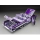 SunStar 1/18 1961 Chevrolet Impala Open Convertible Lowrider with movable suspension, purple