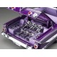 SunStar 1/18 1961 Chevrolet Impala Open Convertible Lowrider with movable suspension, purple