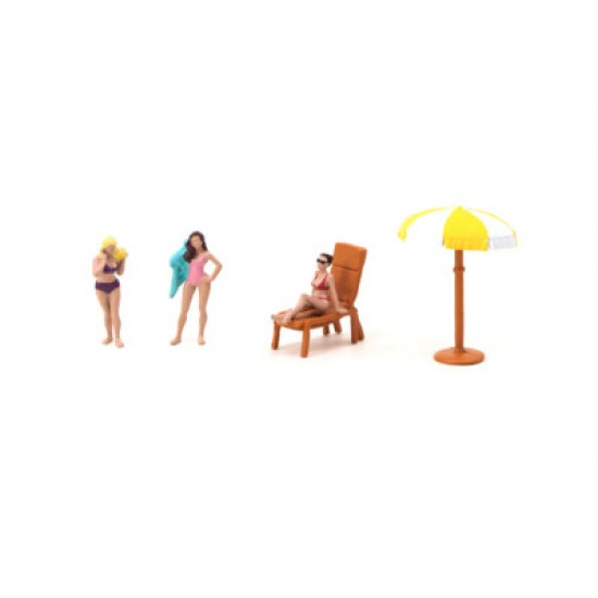 American Diorama 1/64 Beach Girls Figures