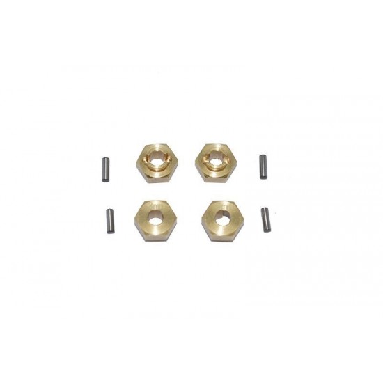 GPM AXIAL BRASS HEX ADAPTERS 3MM THICK - AXIAL 1/24 SCX24