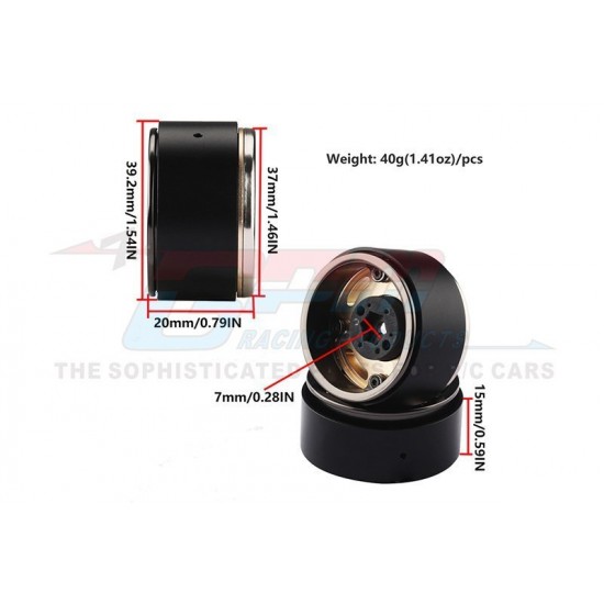 GPM TRX-4M/SCX24 ALU 1.33" Beadlock Wheel Rims set (2kom)- različne barve