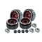 GPM TRX-4M/SCX24 ALU 1.0"  Beadlock Wheel Rims set - red (4kom)