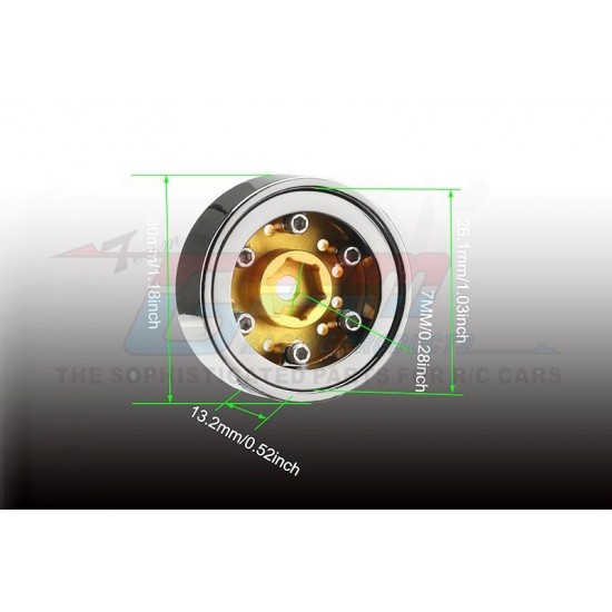 GPM TRX-4M/SCX24 ALU 1.0"  Beadlock Wheel Rims set - različne barve (4kom)