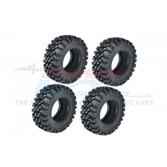 GPM TRX-4M 1.33" Crawler Tires 64mm X 24mm With Foam Inserts (4)