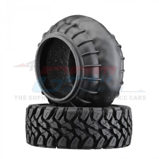 GPM TRX-4M 1.33" Crawler Tires 64mm X 24mm With Foam Inserts (4)
