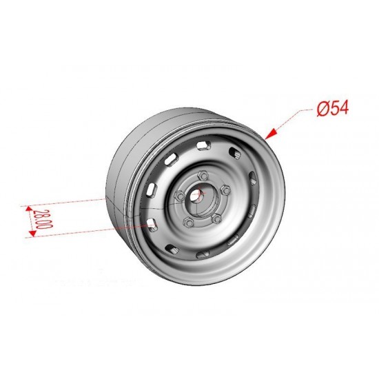 GPM Alu Wheels 1.9" for Crawlers  - Silver (2 platišči)