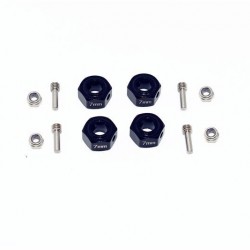 GPM Arrma Aluminium Hex Adapter (12mmX7mm)-BK