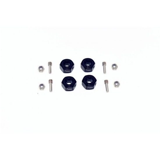 GPM Arrma Aluminium Hex Adapter (12mmX7mm)-BK