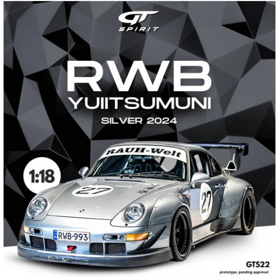 GT Spirit 1/18 Porsche 911 RWB Yuiitsumuni 2024 silver