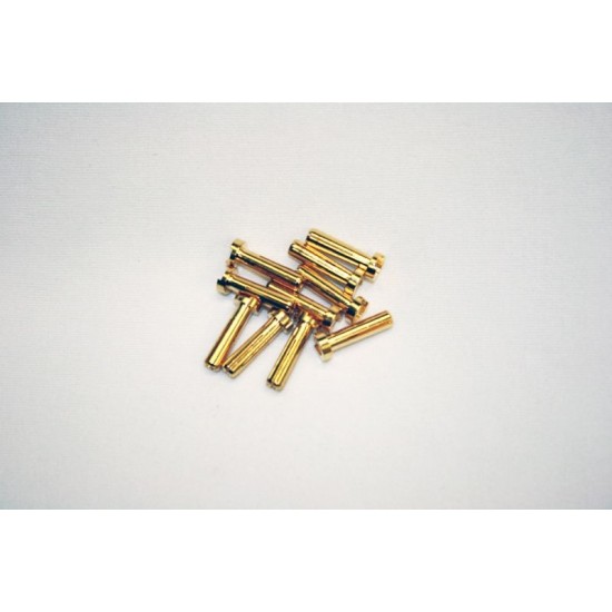 H-Speed 4mm Gold Contact Plug - konektorji - 18mm (10kosov)