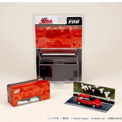 Hobby Japan 1/64 Honda Civic (EG6) Myogi Night Kids/INITIAL D Shingo Shoji VS Takumi Fujiwara, red