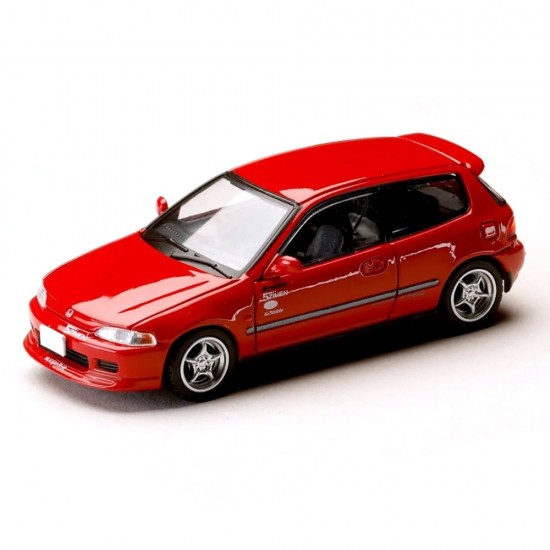 Hobby Japan 1/64 Honda Civic (EG6) Myogi Night Kids/INITIAL D Shingo Shoji VS Takumi Fujiwara, red