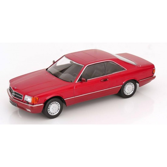 KK Scale 1/18 Mercedes-Benz 500 SEC (C126) 1985 red metallic