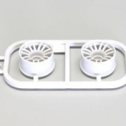 Kyosho Mini-Z Wheels Set White - MR03 - Wide 2.0 Offset (2)