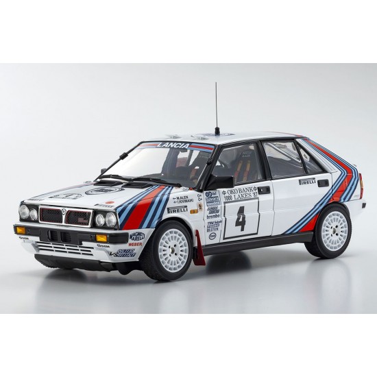 Kyosho Die-Cast 1/18 Lancia Delta HF 4WD 1000 Lakes 1987 Team Lancia Nr.4