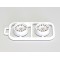 Kyosho Mini-Z Wheels Set White - MR03 - Narrow 1.5 Offset (2)