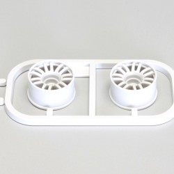 Kyosho Mini-Z Wheels Set White - MR03  - Wide 0 Offset (2)