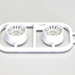 Kyosho Mini-Z Wheels Set White - MR03 - Wide 3.0 Offset (2)