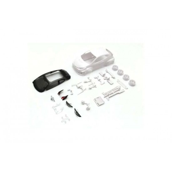 Kyosho Mini-Z Bodyshell Toyota Yaris GRMN + 4WD rims (White body)