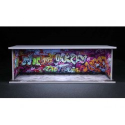 108 - Diorama 1/64 "Graffiti wall with light"