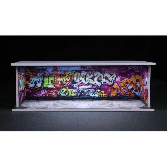 108 - Diorama 1/64 "Graffiti wall with light"