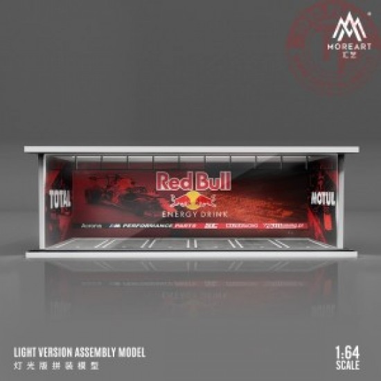 61- Diorama 1/64 Parking Garage "Redbull with lights"