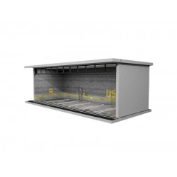 43 - Diorama 1/64 Parking Garage "D5 with light", grey/yellow