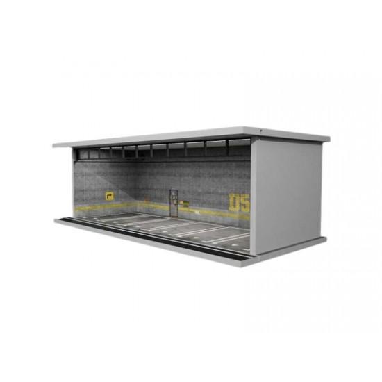 43 - Diorama 1/64 Parking Garage "D5 with light", grey/yellow