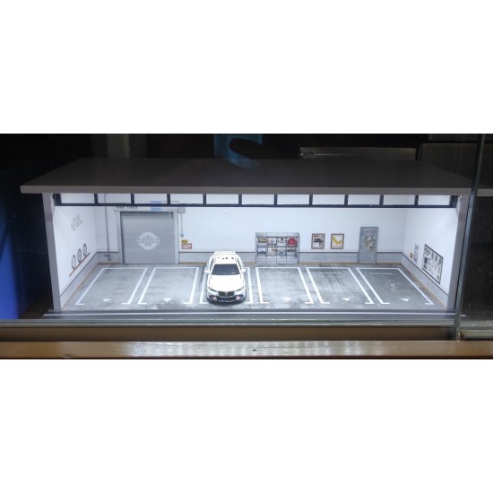59 - Diorama 1/64 "Repair shop scene with lights"