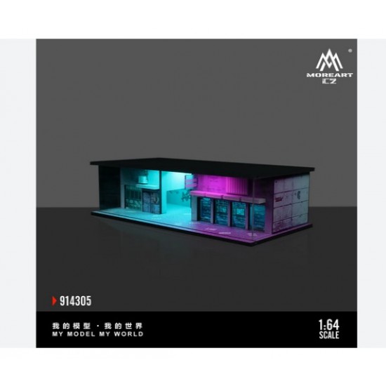 46 - Diorama 1/64 "Cyberpunk with light 02" - B