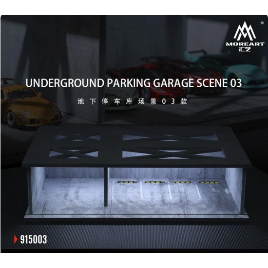 111 - Diorama 1/64 "Underground parking lot 03 with light"