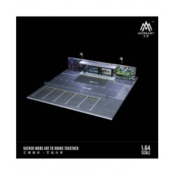 25 - Diorama 1/64 "Bus station road scene with lights"