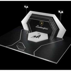 49 - Diorama 1/64 "Lamborghini booth with light"