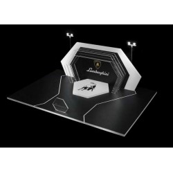 49 - Diorama 1/64 "Lamborghini booth with light"