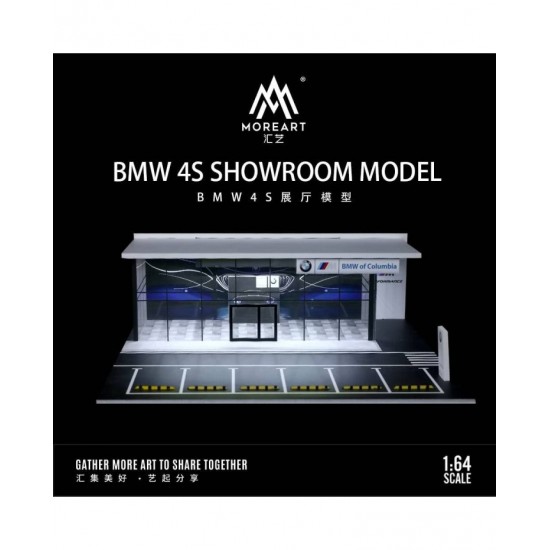 37 - Diorama 1/64 "BMW showroom scene with lights"
