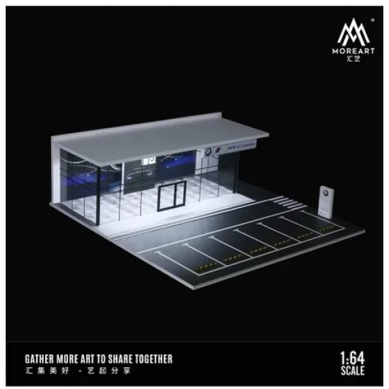 37 - Diorama 1/64 "BMW showroom scene with lights"