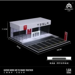17 - Diorama 1/64 "Tesla 4S Showroom with lights"