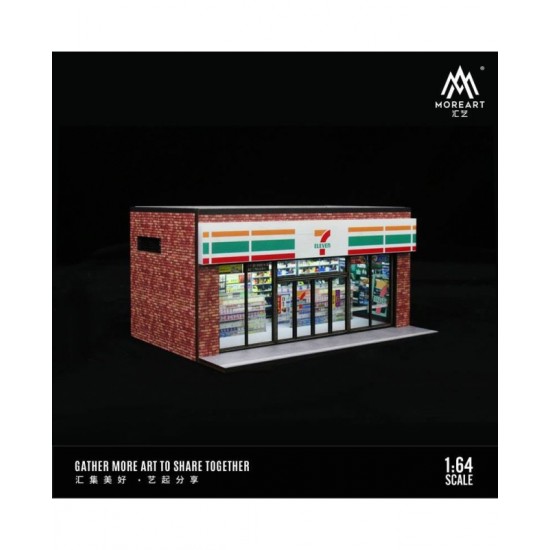 30 - Diorama 1/64 "7-Eleven store scene with lights"