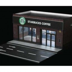 26 - Diorama 1/64 "Starbucks coffee scene with lights"