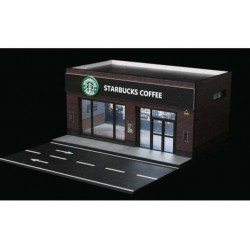 26 - Diorama 1/64 "Starbucks coffee scene with lights"