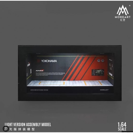 70 - Diorama 1/64 "Advan garage with lights"