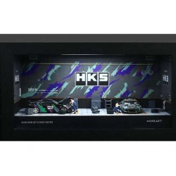 71 - Diorama 1/64 "HKS garage with lights"