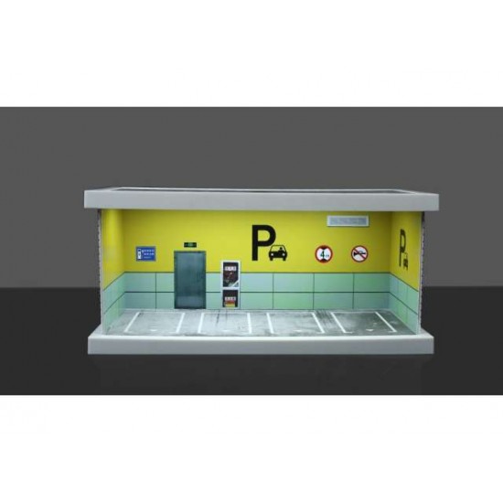 132 - Diorama 1/64 "Parking lot D with light"