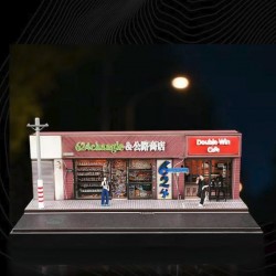 82 - Diorama 1/64 "Street 12 with figure with lights"
