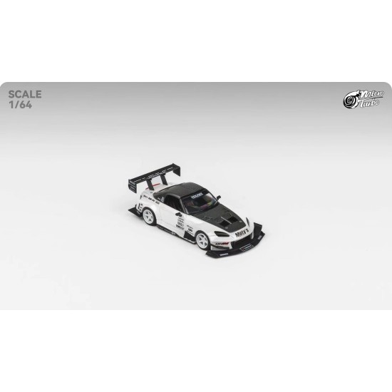 Micro Turbo 1/64 S2000 Race Car, white metallic