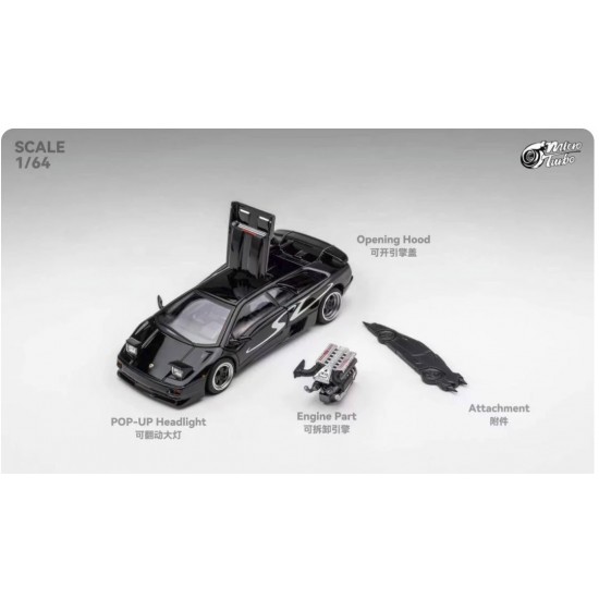 Micro Turbo 1/64 Custom Diablo SV, metallic black