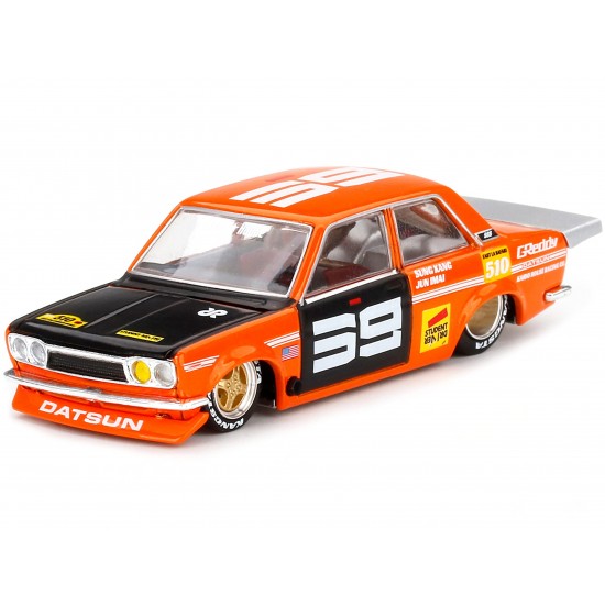 Mini GT Kaido House 1/64 Datsun 510 Pro Street SK510, orange/black